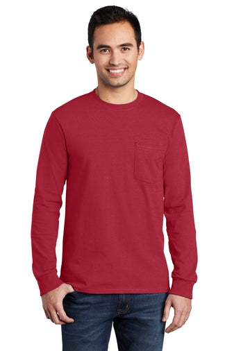 Port & Company L/S Pocket Tee