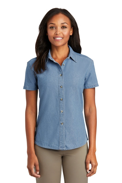 Port & Company Women's S/Sleeve Denim Shirt