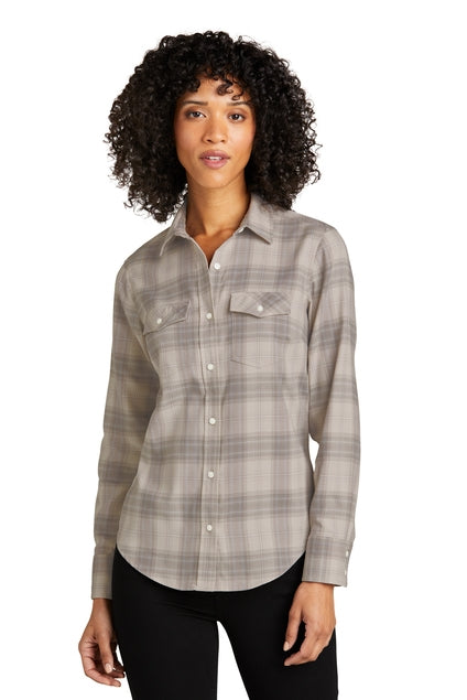 Port Authority Women's Long Sleeve Ombre Plaid Shirt
